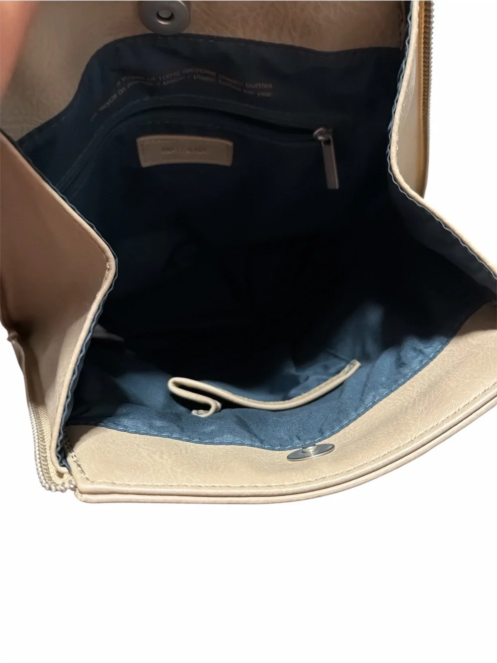 Matt & Nat Taupe Beige Top-Handle Backpack